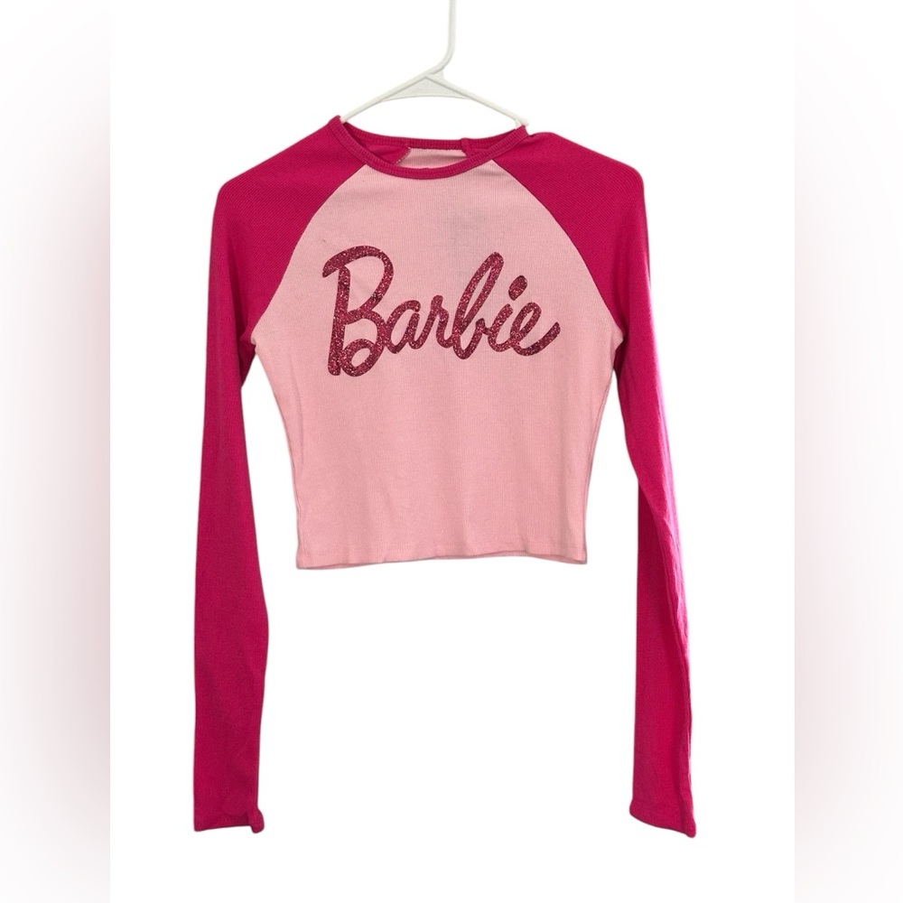 Barbie - Woman’s Long Sleeve Crop Top - Size Medium - New With Tags